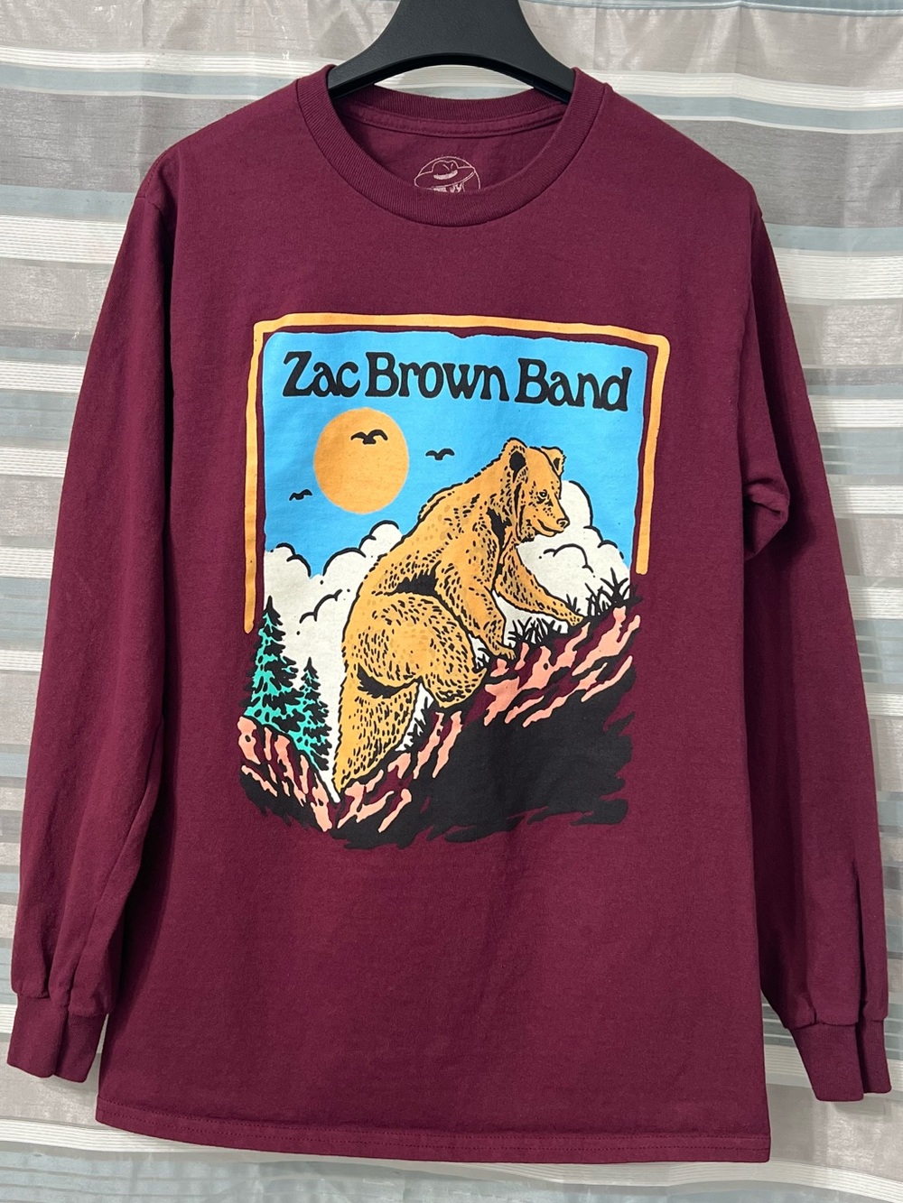 Zac Brown Band From The Fire Tour Graphic Long Sleeve Maroon Tee
